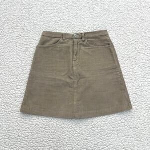 Brandy Melville Light Brown Corduroy Skirt
